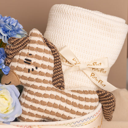 Harris the Horse Premium Hamper (Baby Boy / Cream Blanket)