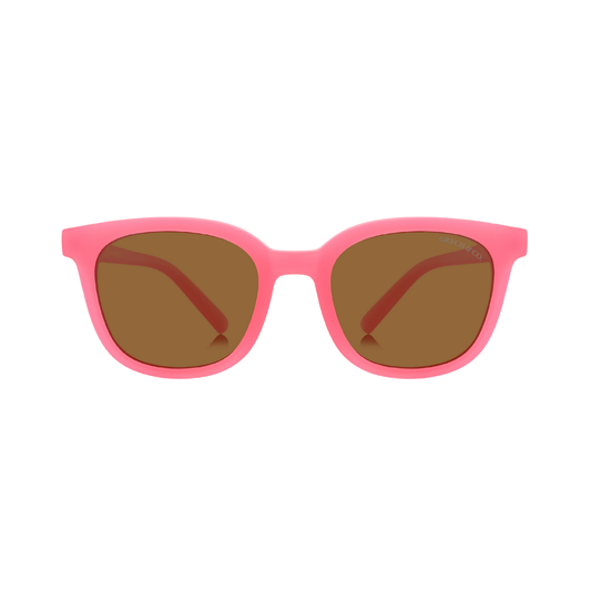 Classic Wayfarer Sustainable Sunglasses | Bio-Based á Bendable á Polarized | Bubble Gum
