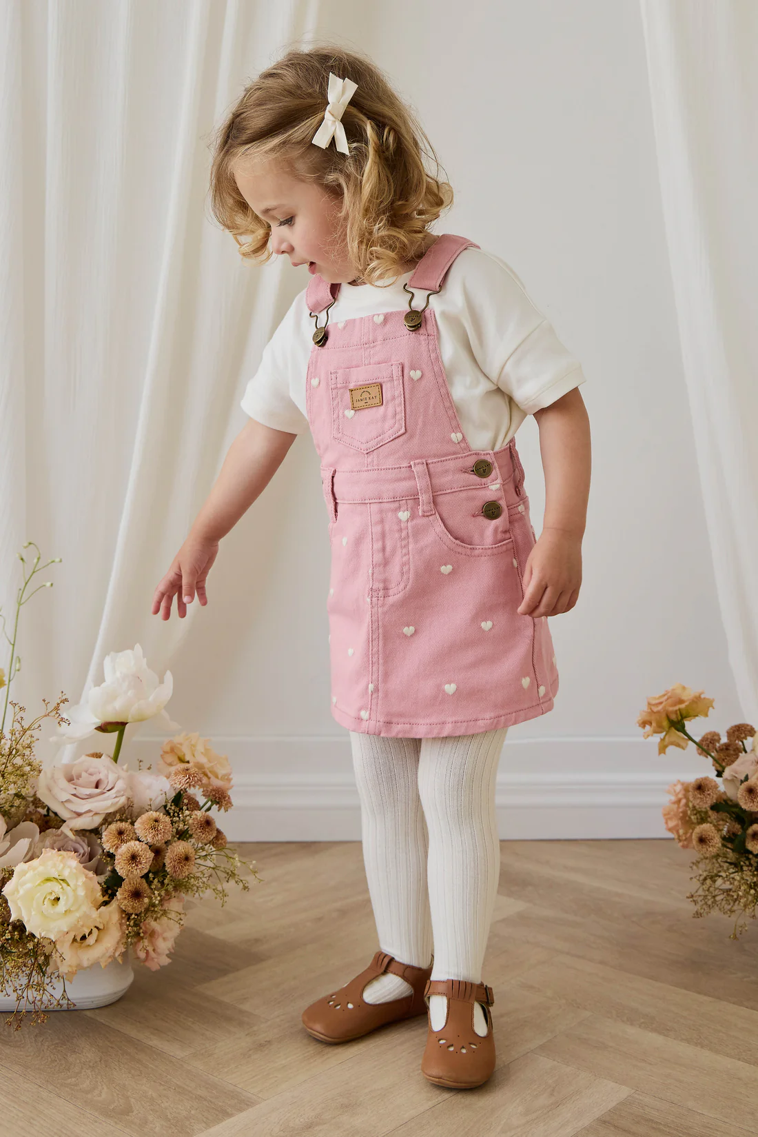 Jamie Kay Classic Overall Dress - Petite Heart Rose