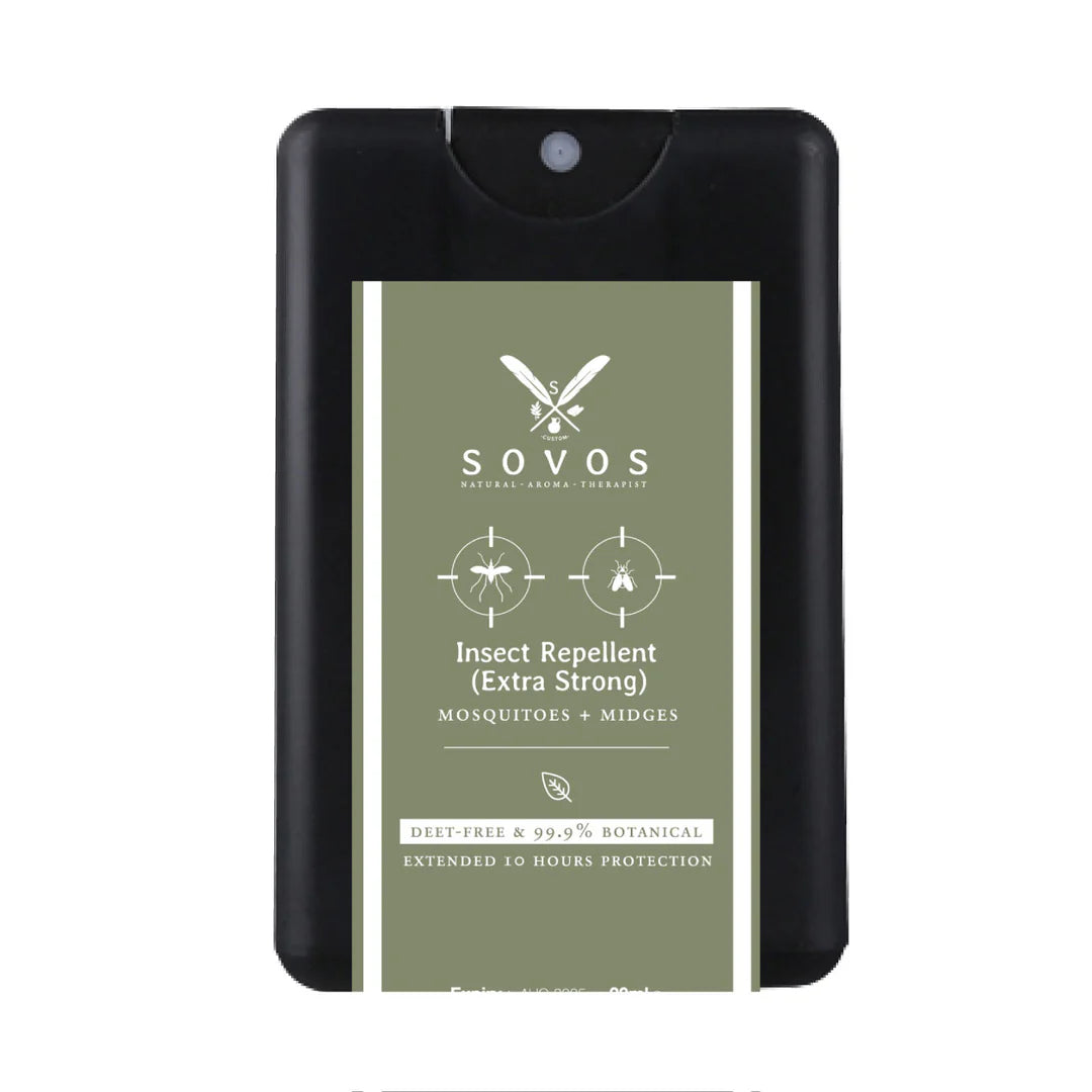 SOVOS Botanical Insect Repellent (Outdoor Extra Strong Formula, DEET FREE)