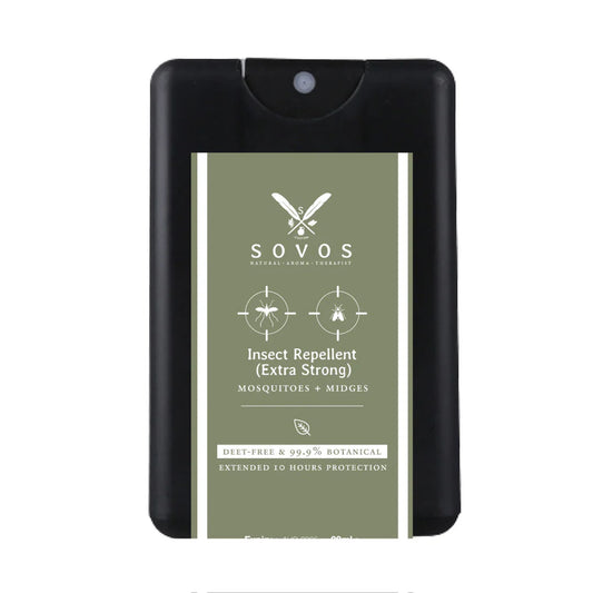 SOVOS Botanical Insect Repellent (Outdoor Extra Strong Formula, DEET FREE)