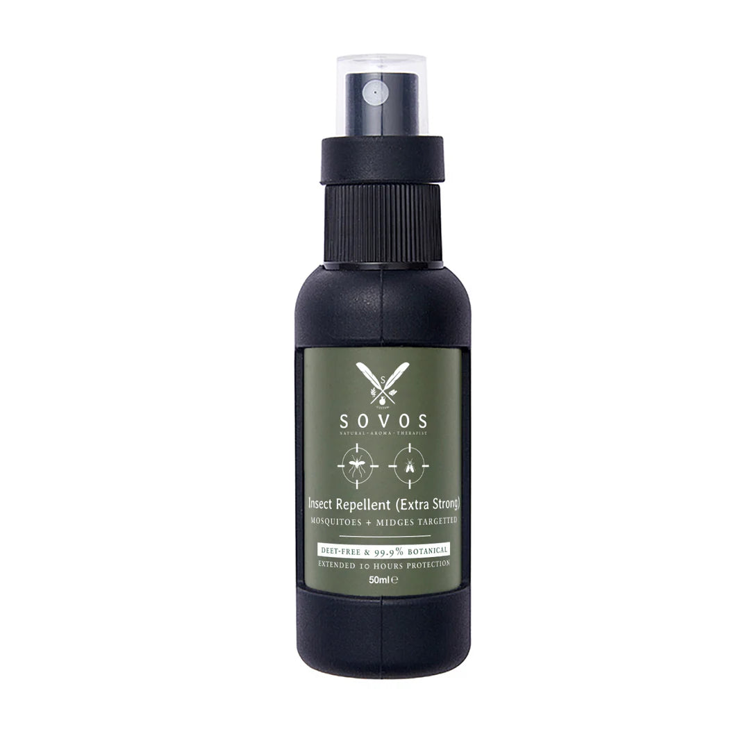 SOVOS Botanical Insect Repellent (Outdoor Extra Strong Formula, DEET FREE)
