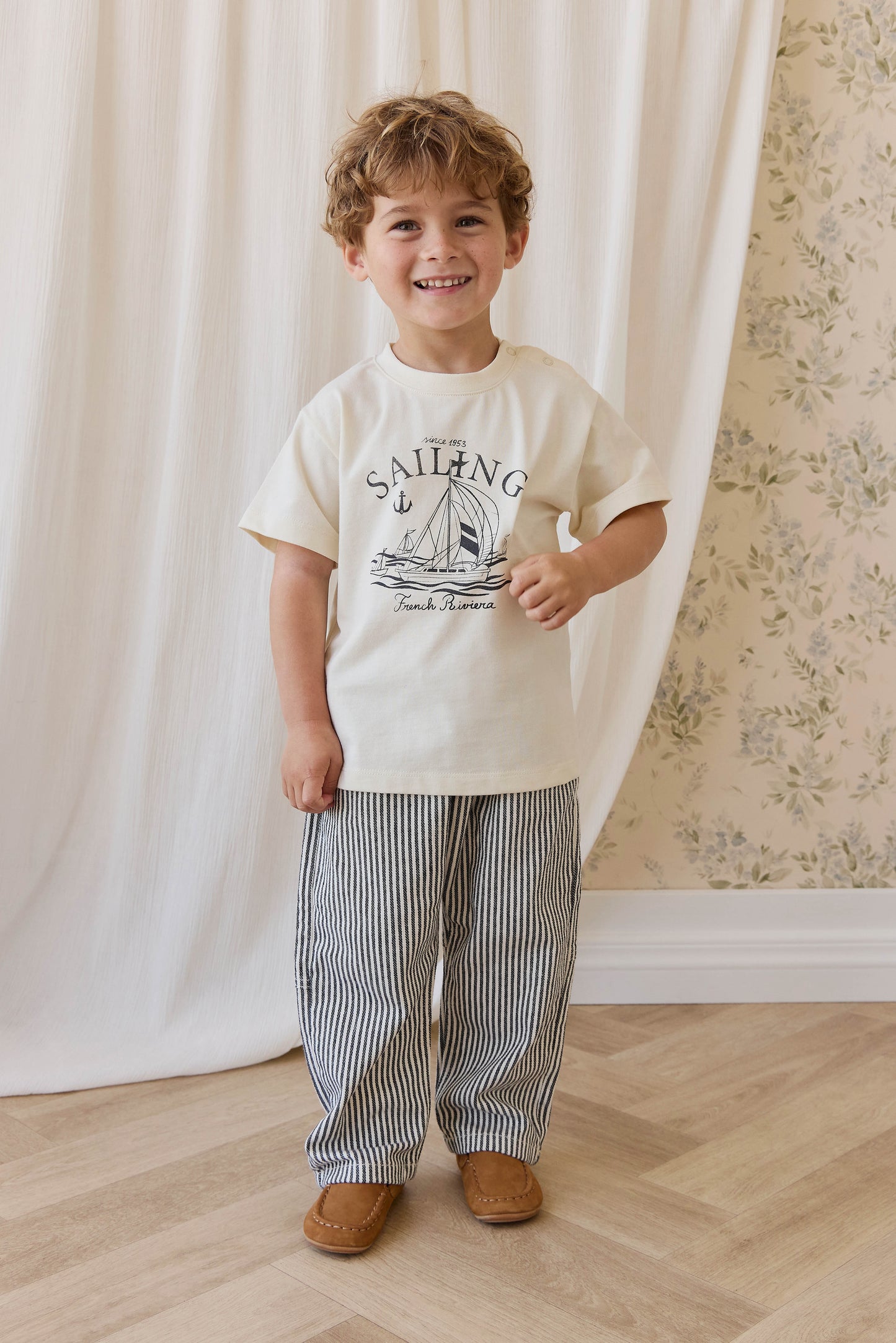 Jamie Kay Kingsley Pant - Sailor Stripe Eclipse / Cloud