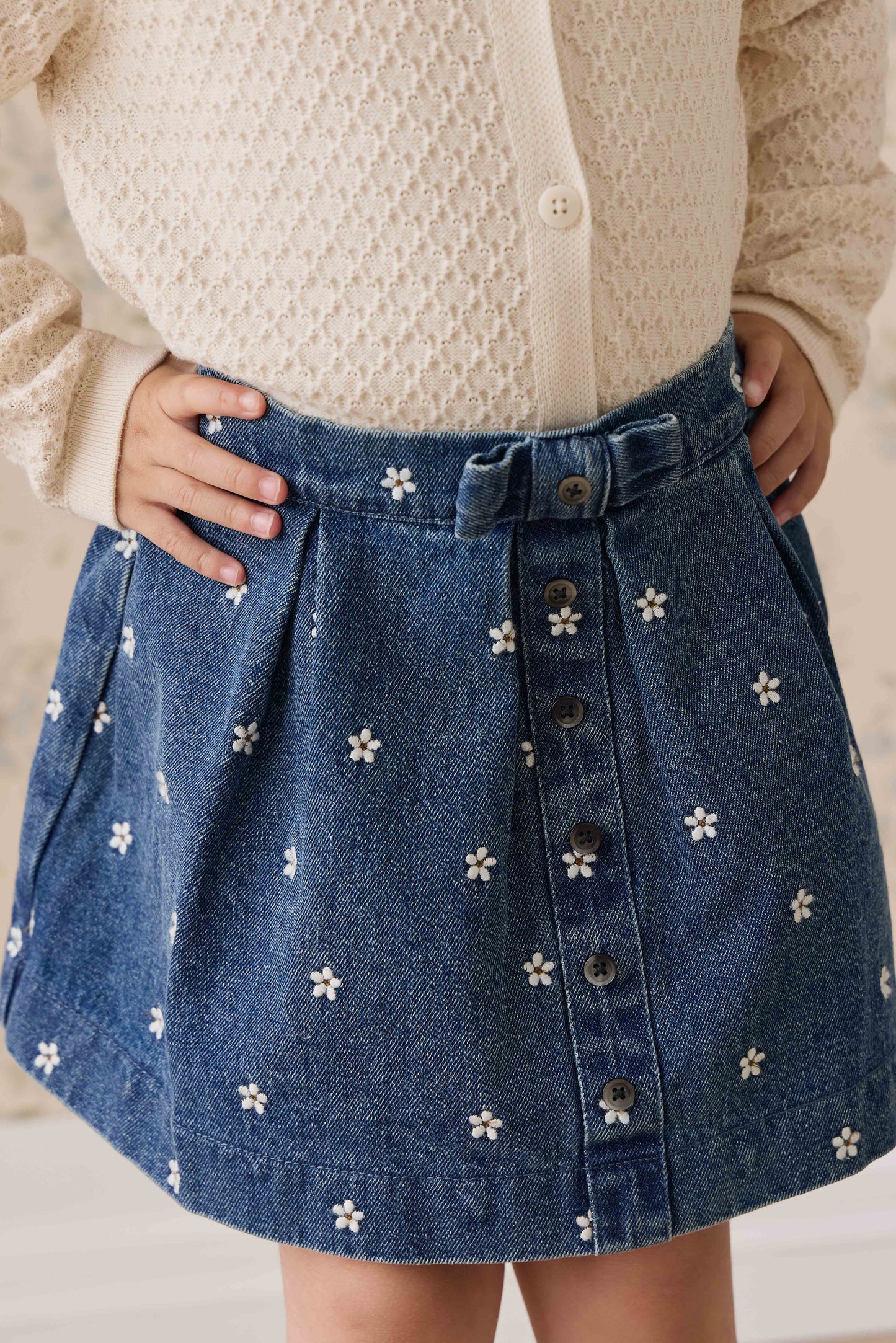 Jamie Kay Etta Skirt - Josie Floral Denim