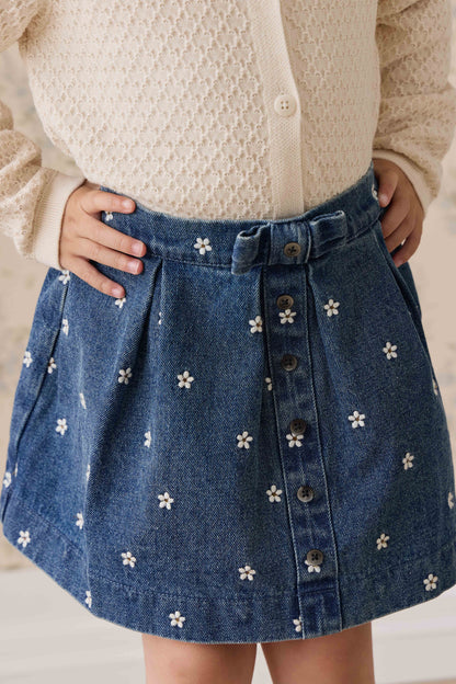 Jamie Kay Etta Skirt - Josie Floral Denim