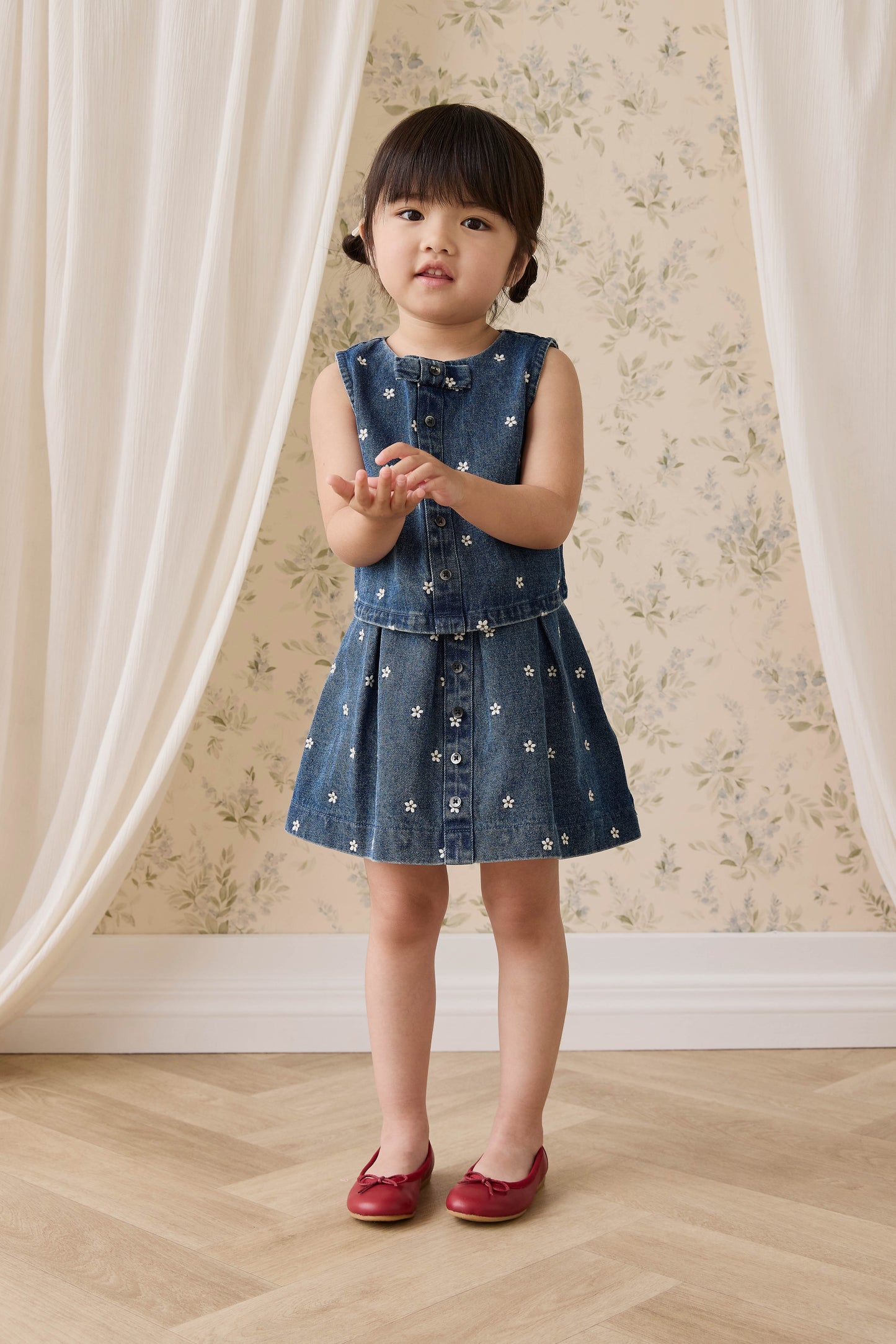 Jamie Kay Etta Skirt - Josie Floral Denim