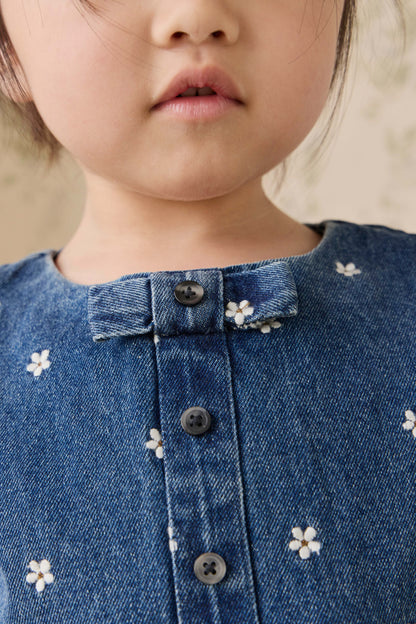 Jamie Kay Etta Top - Josie Floral Denim