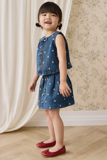 Jamie Kay Etta Skirt - Josie Floral Denim