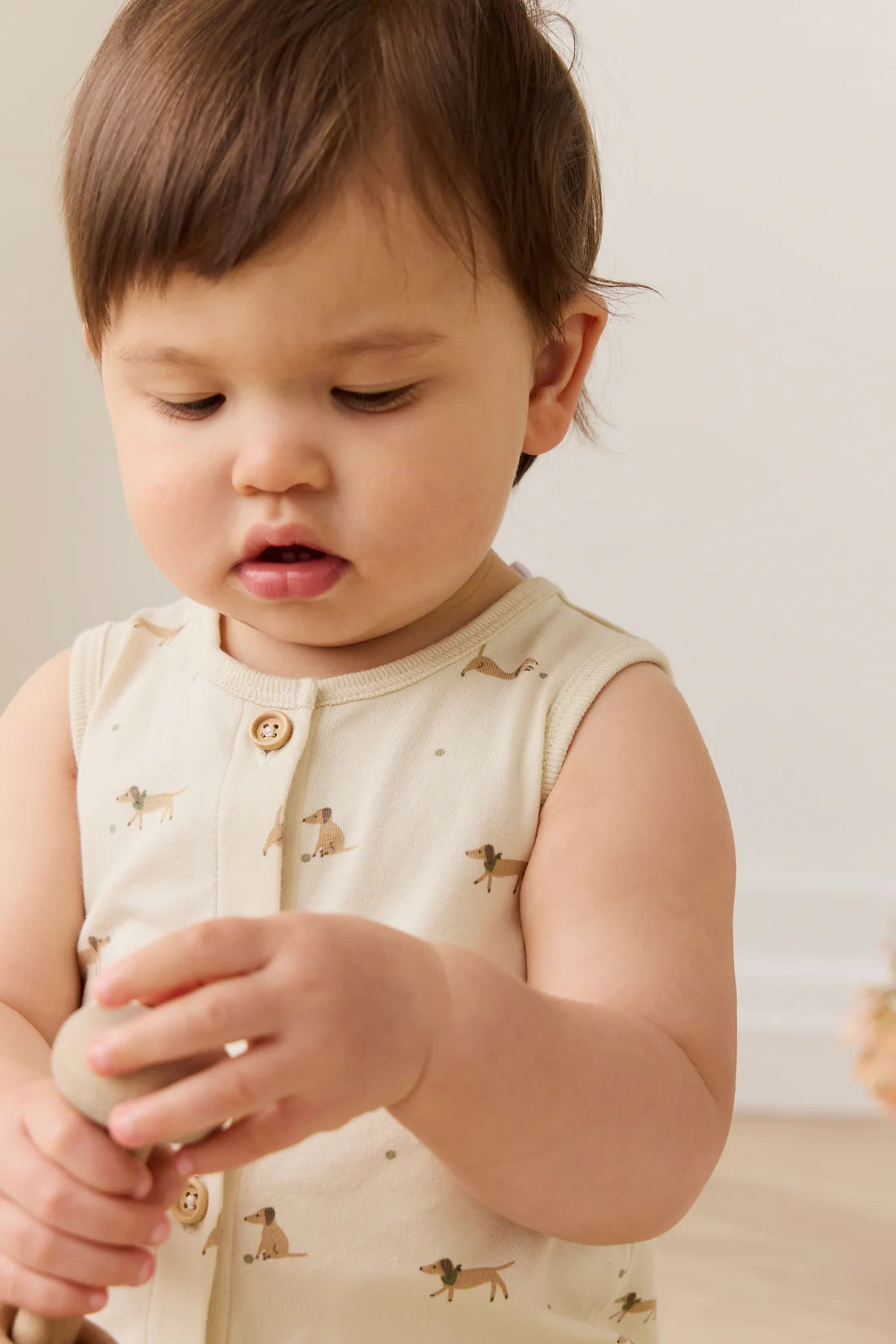 Jamie Kay Organic Cotton Rupert Onepiece - Play Ball Cassava