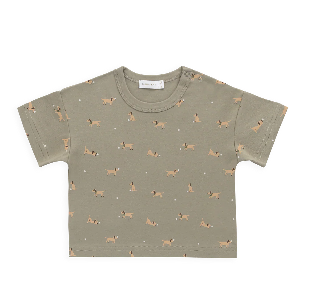 Jamie Kay Pima Cotton Wesley Tee - Play Ball Vert