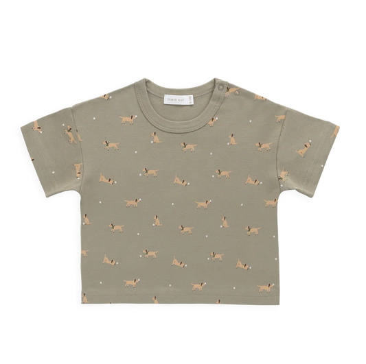 Pima Cotton Wesley Tee Play Ball Vert