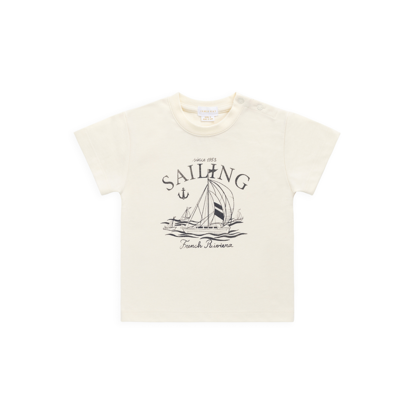 Jamie Kay Organic Cotton Bjorn Tee - French Riviera Eclipse
