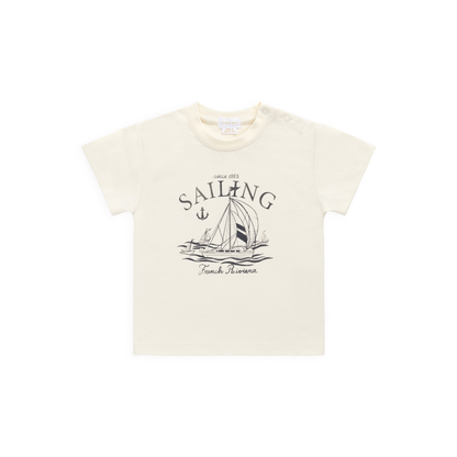 Jamie Kay Organic Cotton Bjorn Tee - French Riviera Eclipse