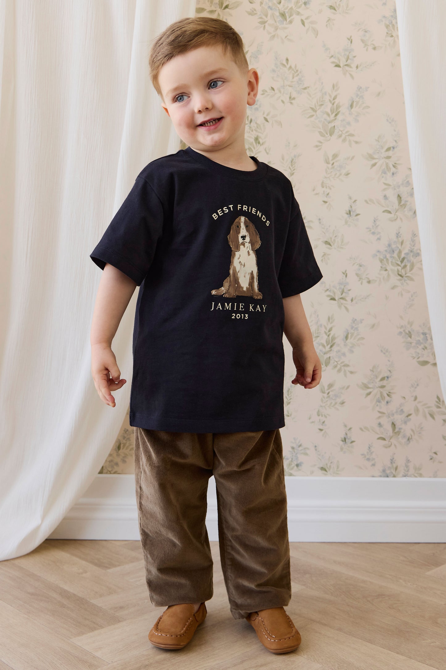 Jamie Kay Organic Cotton Bjorn Tee - Dark Navy Best Friends