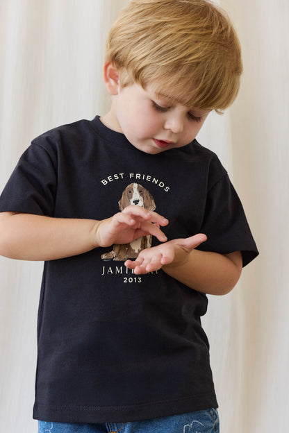 Jamie Kay Organic Cotton Bjorn Tee - Dark Navy Best Friends