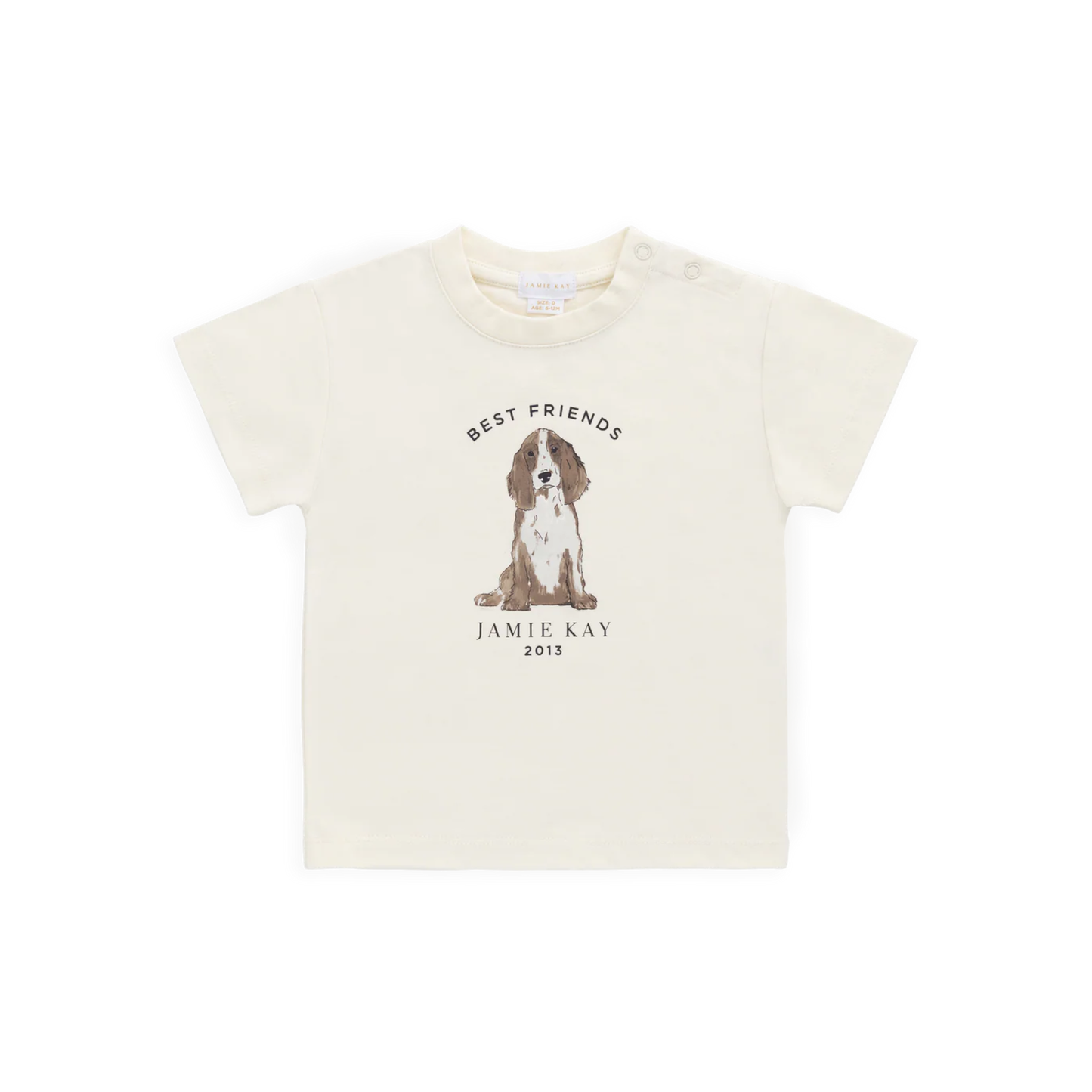Jamie Kay Organic Cotton Bjorn Tee - Parchment Best Friends