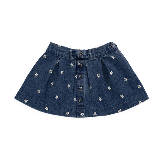 Etta Skirt - Josie Floral Denim