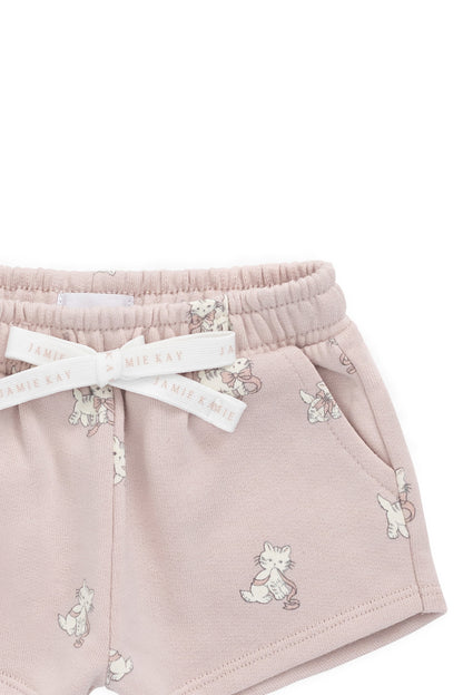 Jamie Kay Organic Cotton Etta Short - Bow Kitty Mauve