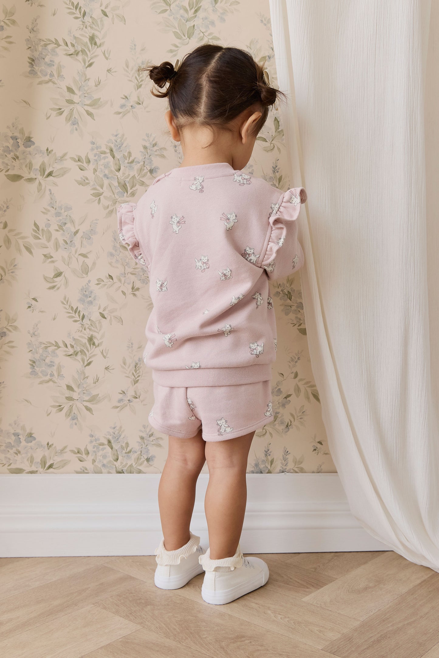 Jamie Kay Organic Cotton Etta Short - Bow Kitty Mauve