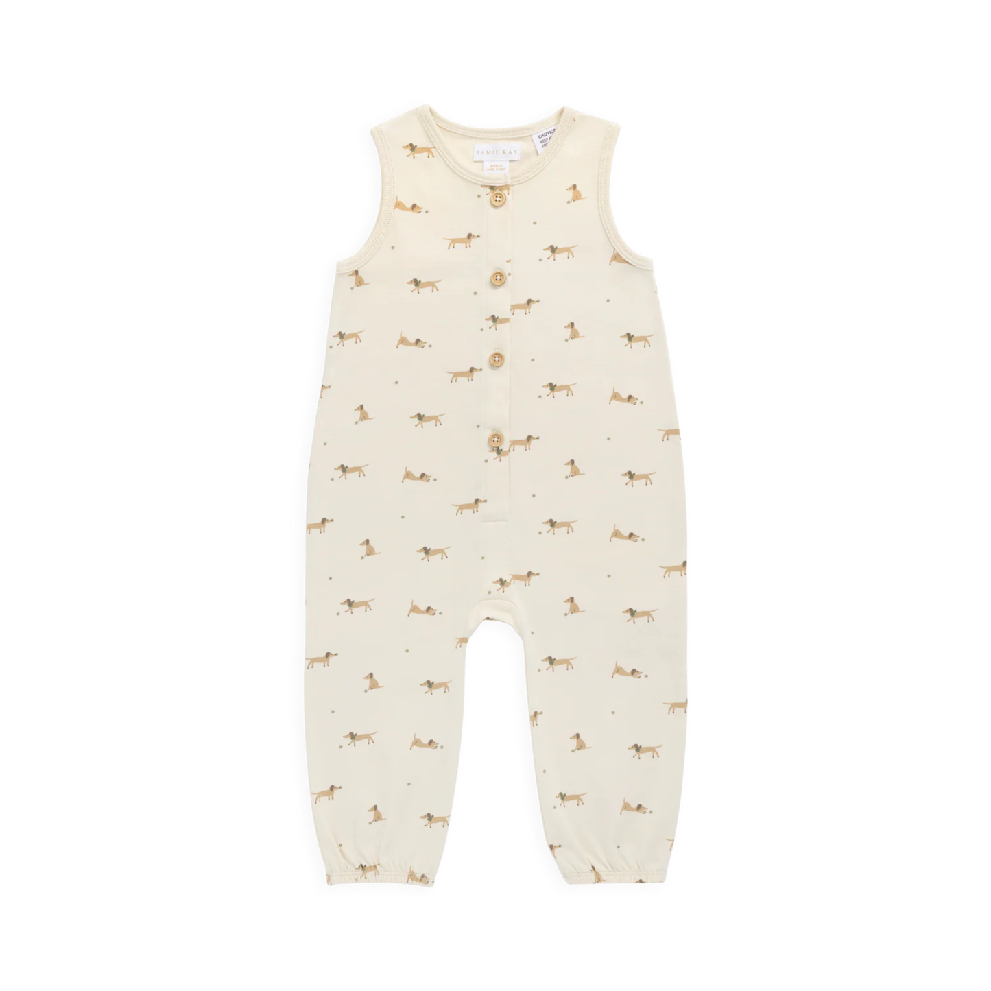 Jamie Kay Organic Cotton Rupert Onepiece - Play Ball Cassava