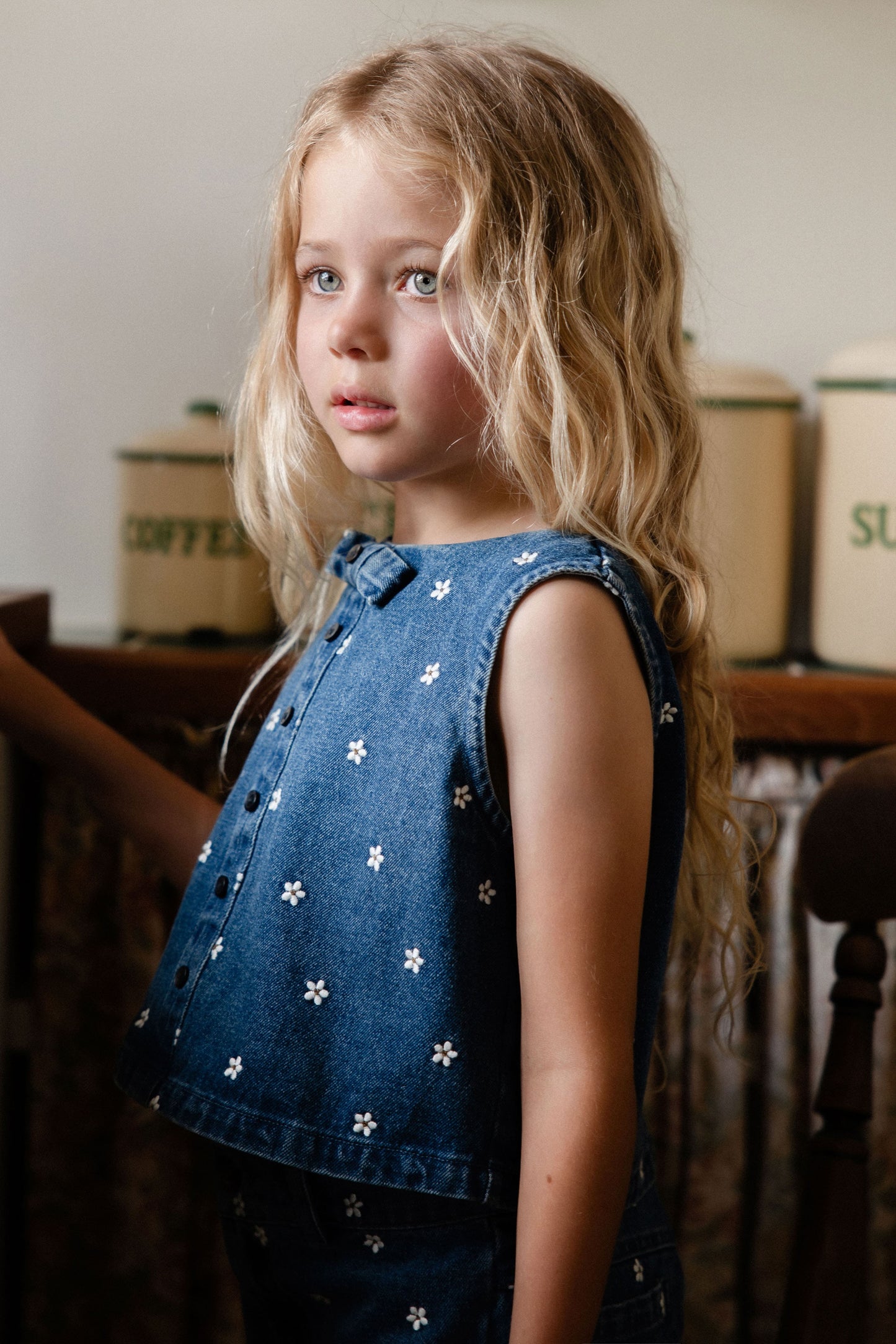 Jamie Kay Etta Top - Josie Floral Denim