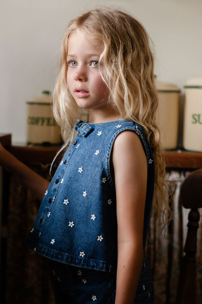 Jamie Kay Etta Top - Josie Floral Denim