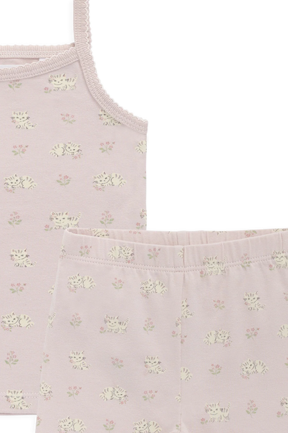 Jamie Kay Organic Cotton Winnie Pyjama Set - Moon Floral Mauve