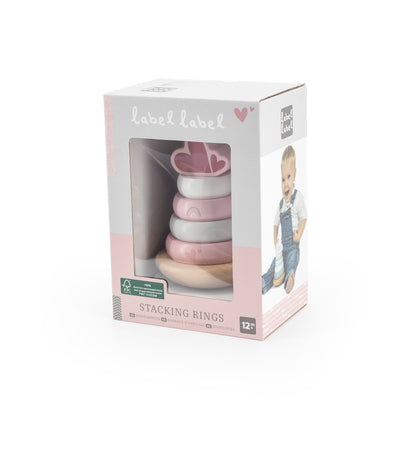 Label-Label Stacking Rings Balance - Pink