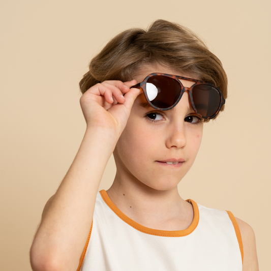 Original Round Sustainable Sunglasses | Bio-Based Bendable Polarized | Tortoise