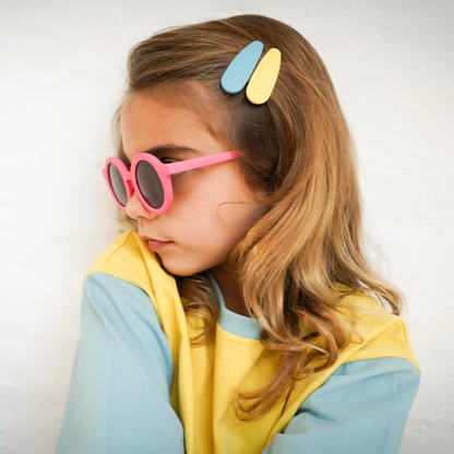 Original Round Sustainable Sunglasses | Bio-Based Bendable Polarized | Bubble Gum