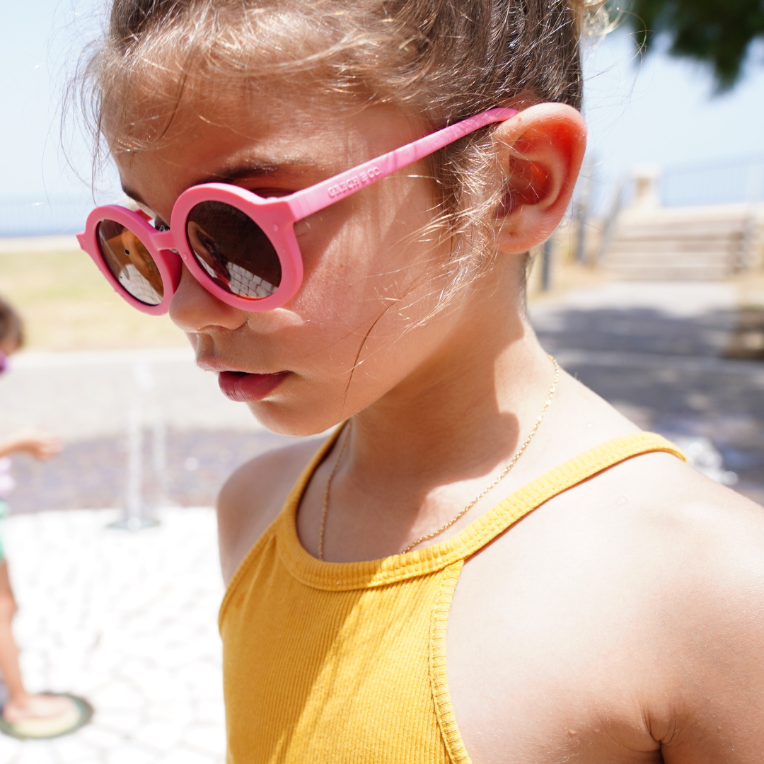 Original Round Sustainable Sunglasses | Bio-Based Bendable Polarized | Bubble Gum