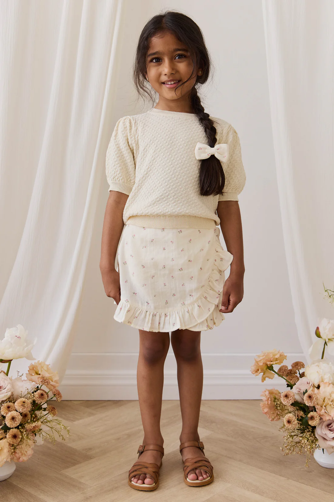 Jamie Kay Organic Cotton Muslin Celine Skirt - Willow Rose