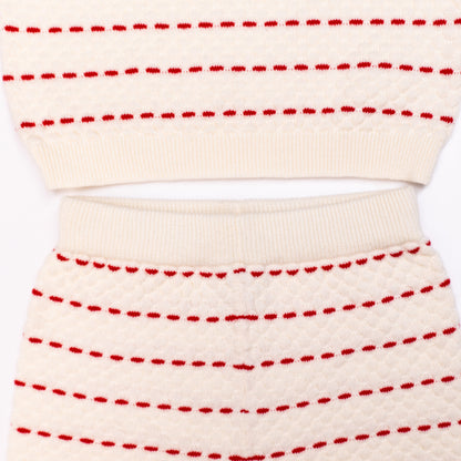 Stripe Vest Sets Red (6-12M)