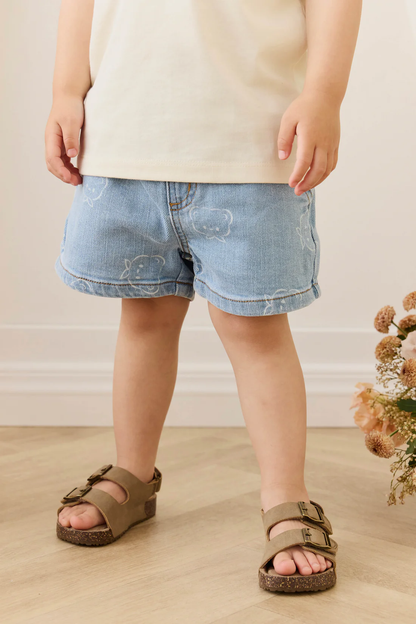 Jamie Kay Reid Denim Short - Bowie Bear Denim