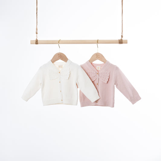 V-neck Cardigan with Bow (6-12M / 18-24M / 2-3Y)