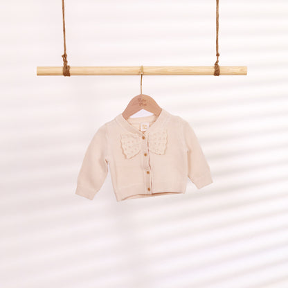 V-neck Cardigan with Bow (6-12M / 18-24M / 2-3Y)