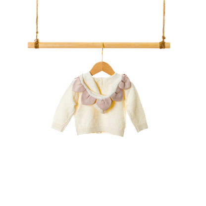 Sun Flower Hoodie Cardigan (6-12M / 18-24M / 3Y)