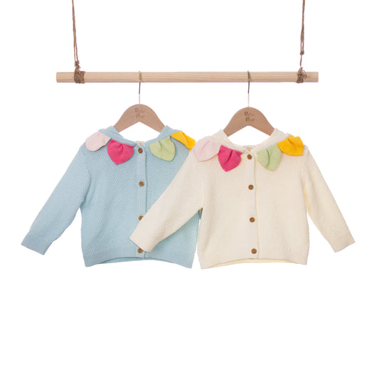Sun Flower Hoodie Cardigan (18-24M / 2-3Y / 4Y)