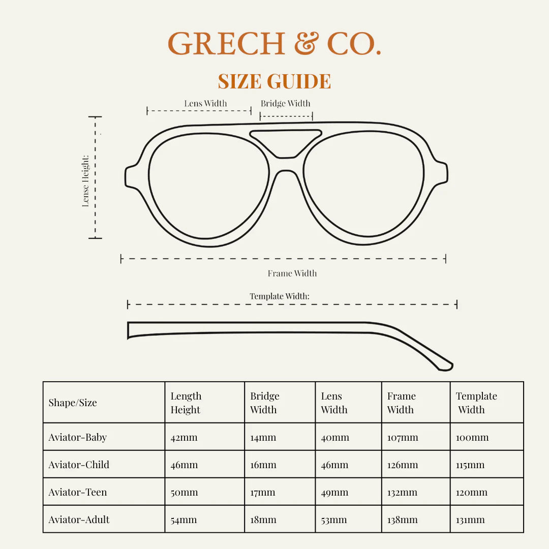 Aviator | Polarized Sunglasses | Child | 3-8 Y | Sand