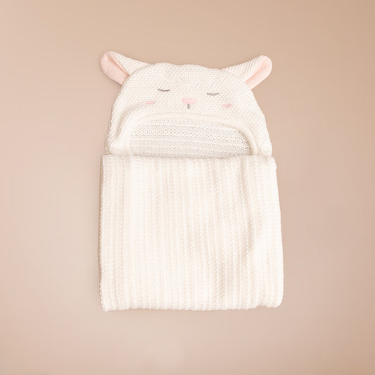 Blanket with Mitten | Baby Lamb White