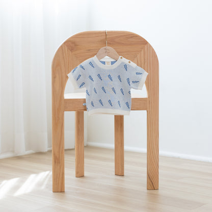 Short Sleeve Pullover | Flash Printed Knitted
