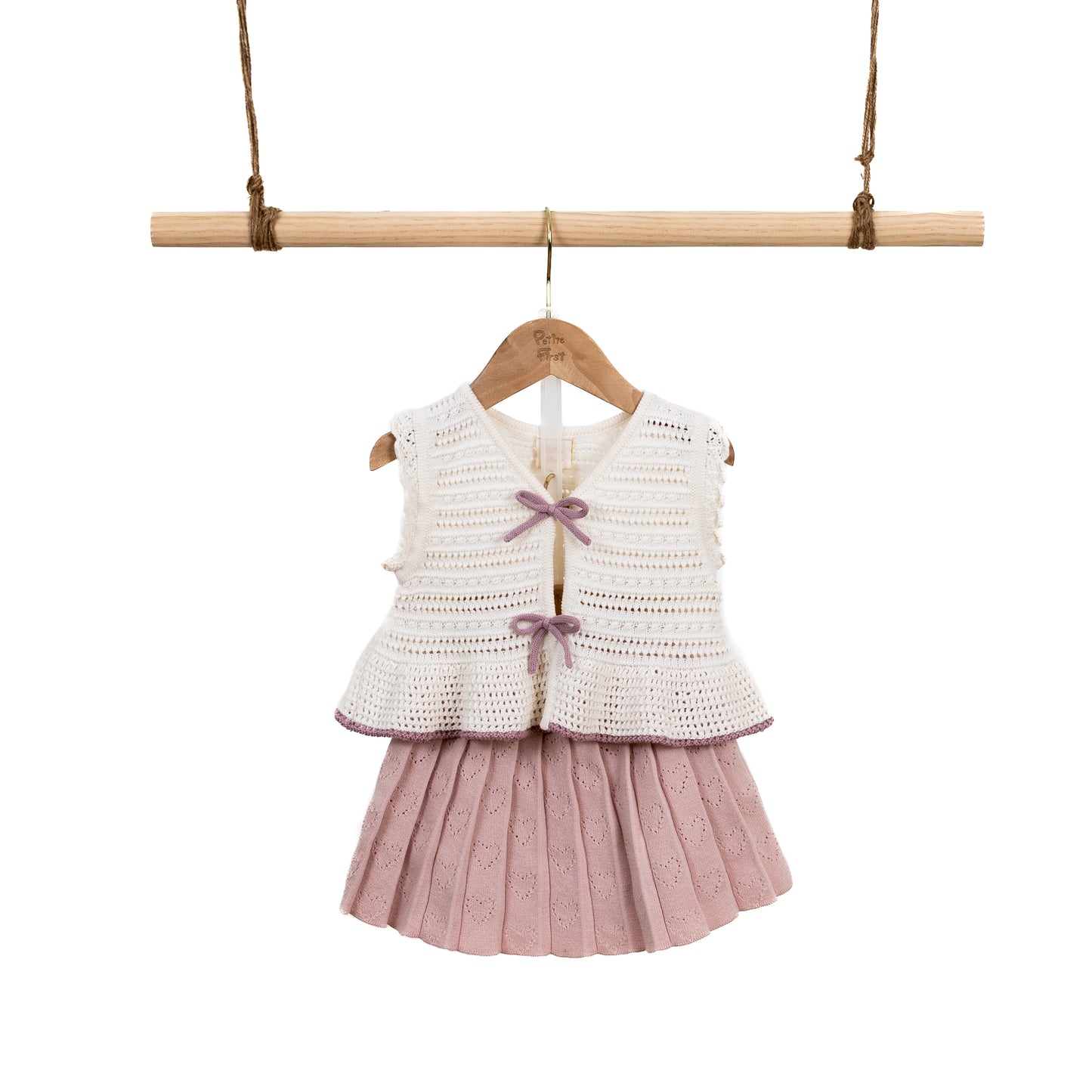 Skirt with Heart Pointelle (18-24M / 2-3Y)
