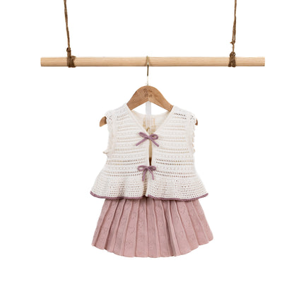 Skirt with Heart Pointelle (18-24M / 2-3Y)
