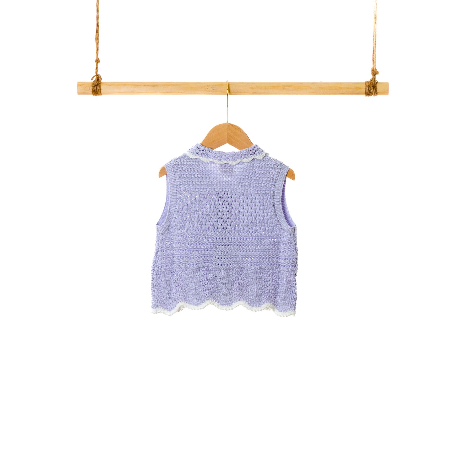 Polo SS Pointelle Vest Cardigan (18-24M / 3Y)
