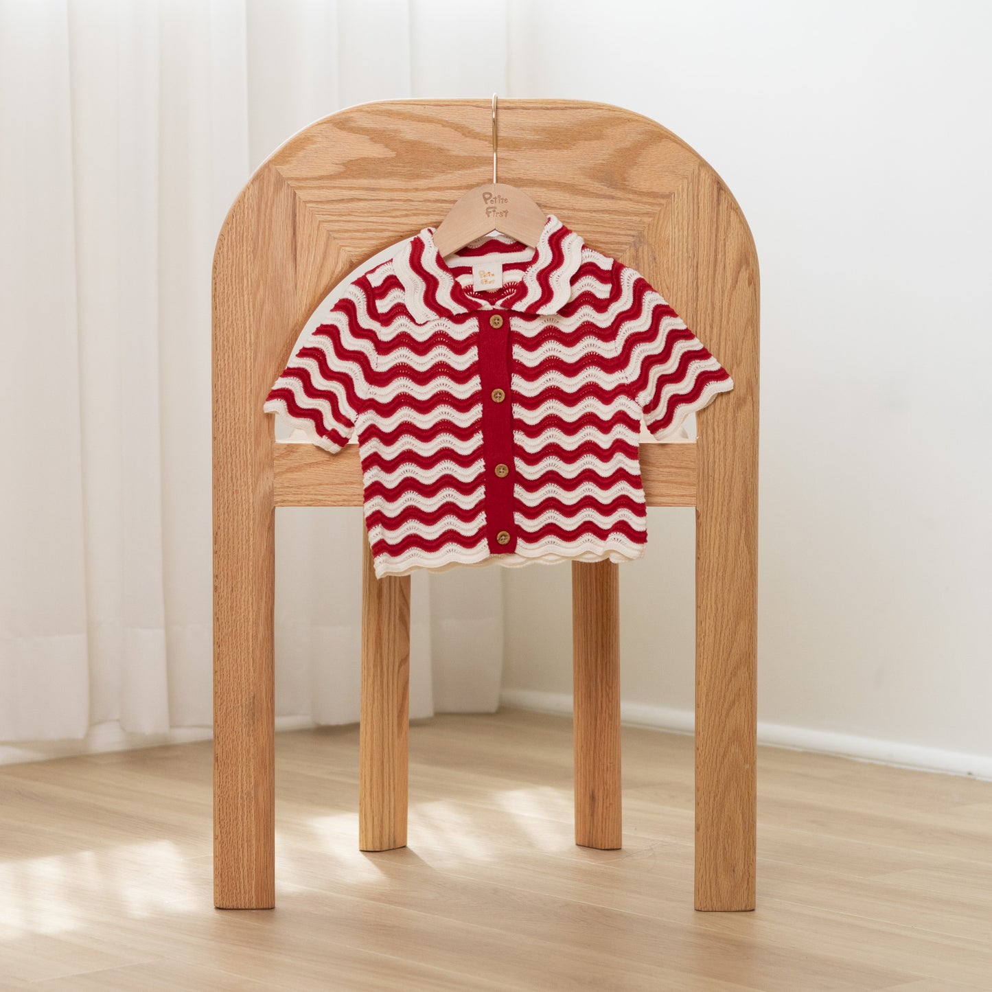 Open-Knit Shirt | Waved Printted Pattern (18-24M)