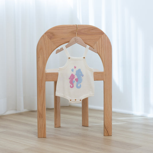 Romper / Onesie | Seahorse Printed Knitted (6-12M)