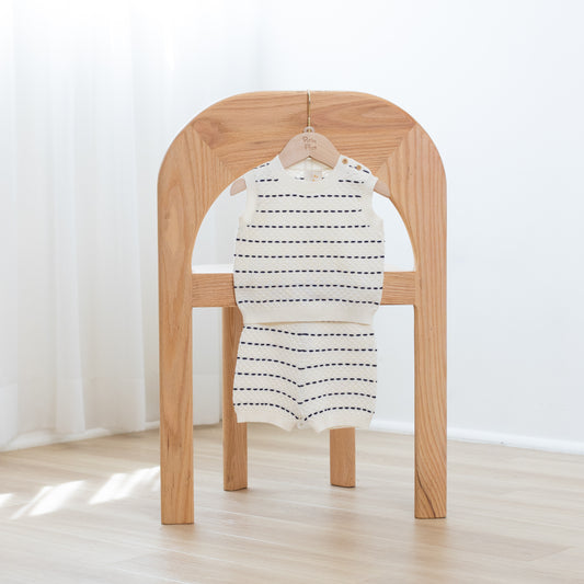 Stripe Vest Sets Navy (6-12M)