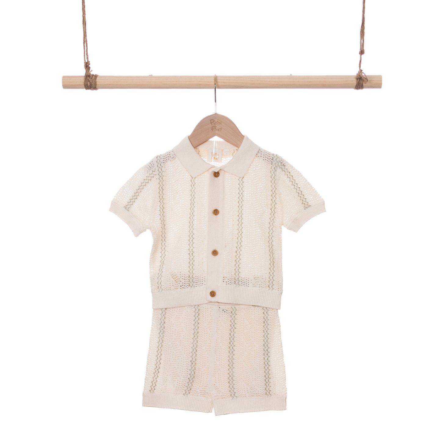 Striped Pontelle Polo Cardigan Sets (18-24M / 2-3Y)