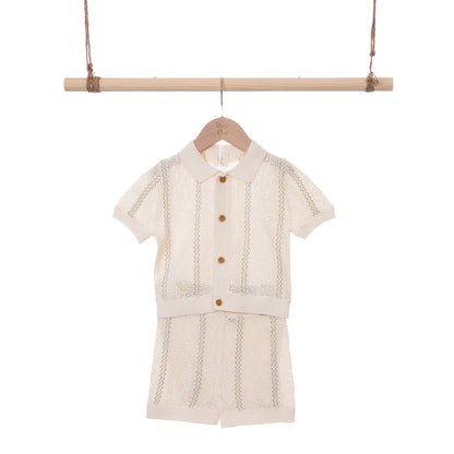 Striped Pontelle Polo Cardigan Sets (18-24M / 2-3Y)