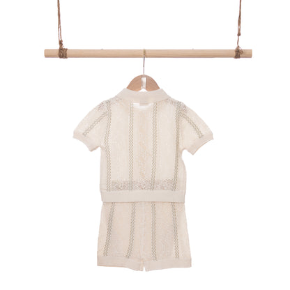 Striped Pontelle Polo Cardigan Sets (18-24M / 2-3Y)